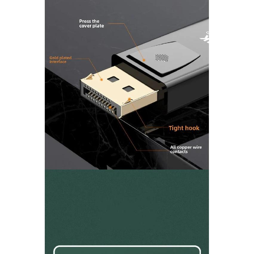 DP To HDMI Adapter DisplayPort To HDMI High-Definition Video Converter with 4K60Hz/4K30Hz/1080P Multi-Resolution forMost Devices