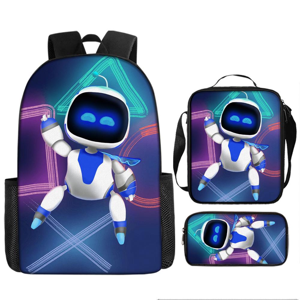 Космический рюкзак с роботом, школьный рюкзак для учеников средней и начальной школы, набор из 3 предметов с пеналом