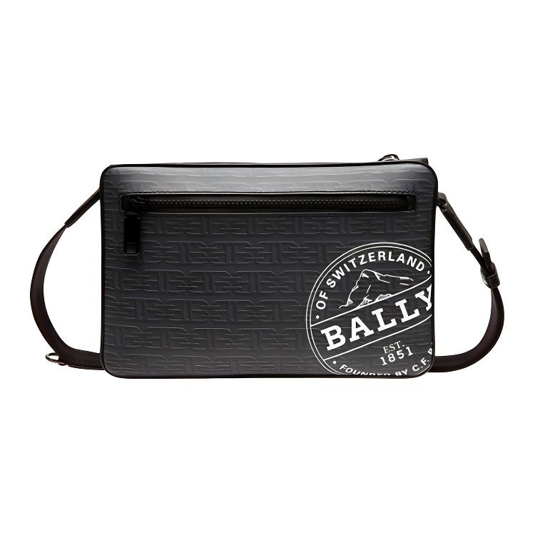 Bally Silvar.Sbc Logo Print Two-In-One Canvas Tote Crossbody Bag Men Bags Black 6236811