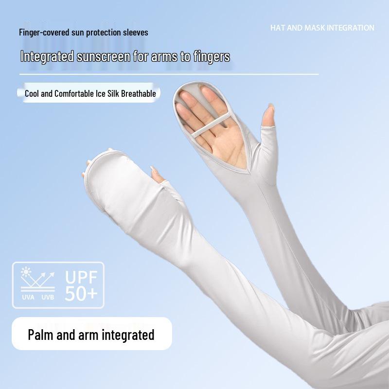 Unisex Ice Silk UV Protection Sleeves: Sun-Guard Cycling, Driving Arm Guards, Finger Cots