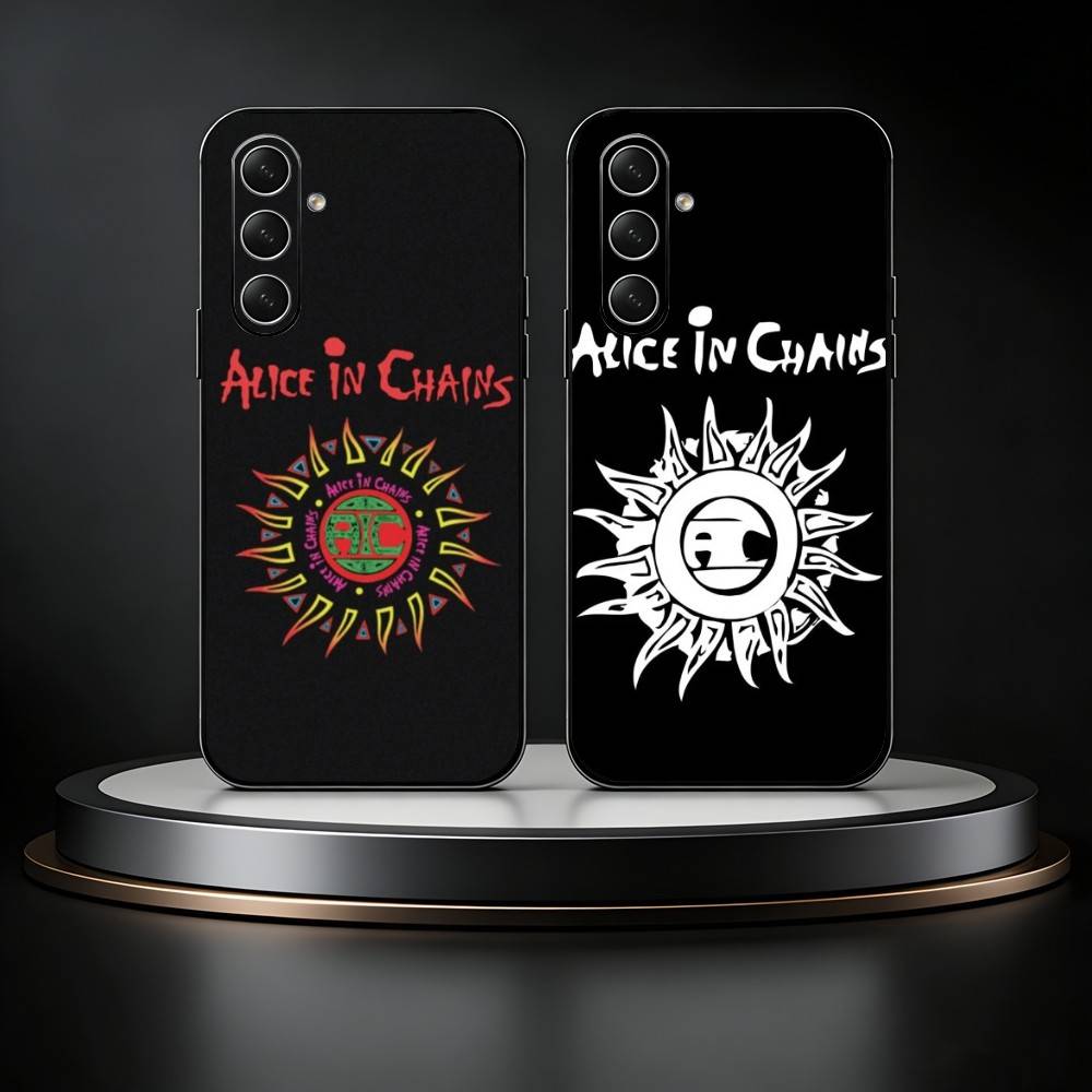 Band A-Alices In C-Chains Phone Case For Samsung Galaxy A73,A21s,A22,A31,A52,A53,A71,A41Soft Black Shell