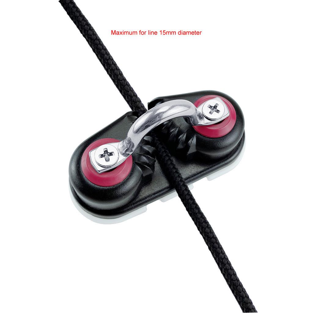 Black Aluminum Alloy Automatic Rope Clamp for Pilates, Ships, and Sailboats