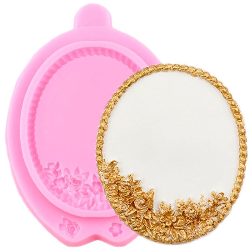 DIY зеркальная рамка, инструменты для украшения торта из помадки, шоколадный торт, силиконовые формы, кухонные формы для выпечки
