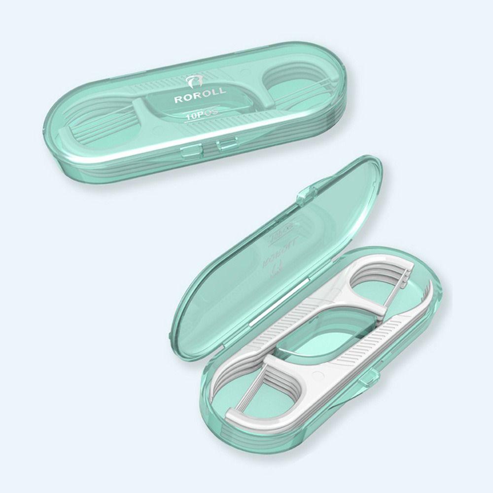 10 Pcs/box Mini Floss Toothpick Set Dustproof Interdental Brush Waterproof Teeth Flosser Stick  Home
