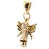 [L4372] - Gold Plated Pendant 'Guardian Angel' White Gold - 10x15 Mm