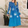 Women's Christmas Printed Fashionable Loose Round-neck Dress