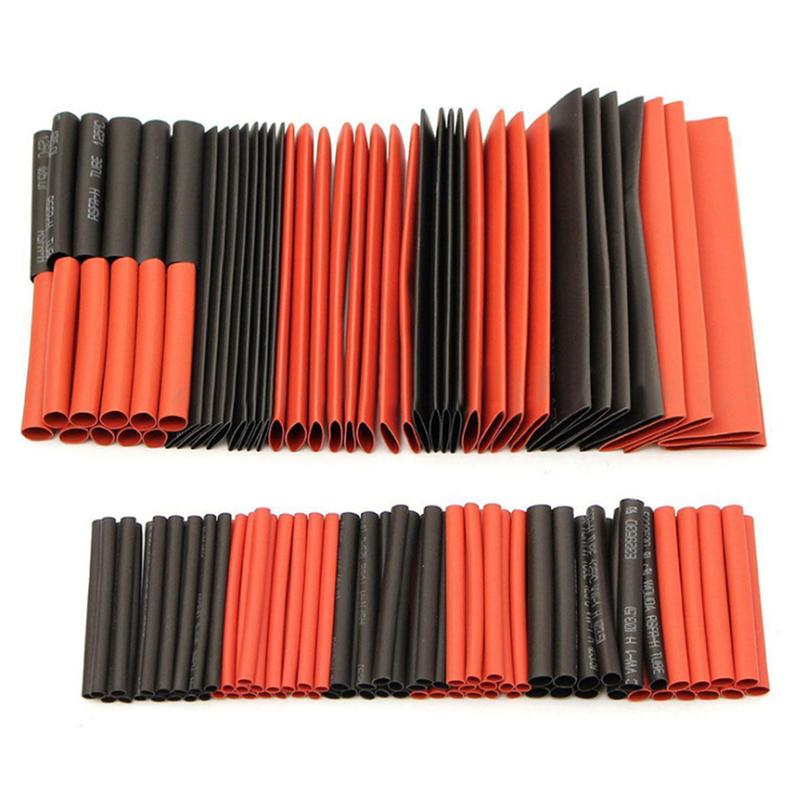 127 Pcs Heat Shrink Sleeving Tube Tube Assortment Kit Electrical Connection Electrical Wire Wrap Cable Waterproof Shrinkage 2:1