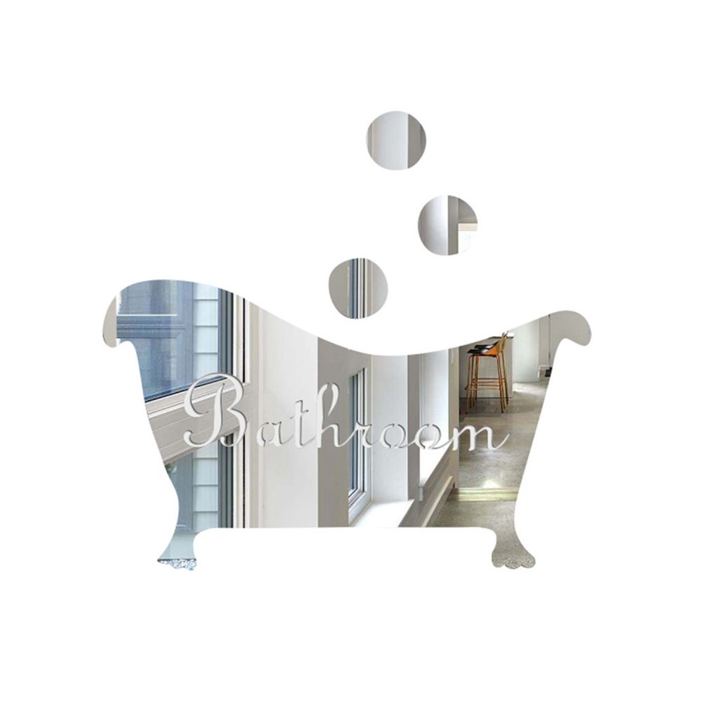 Decals Home Decoration Wall Sticker Bathroom Door Plate Washroom Entrance Sign Mirror Surface