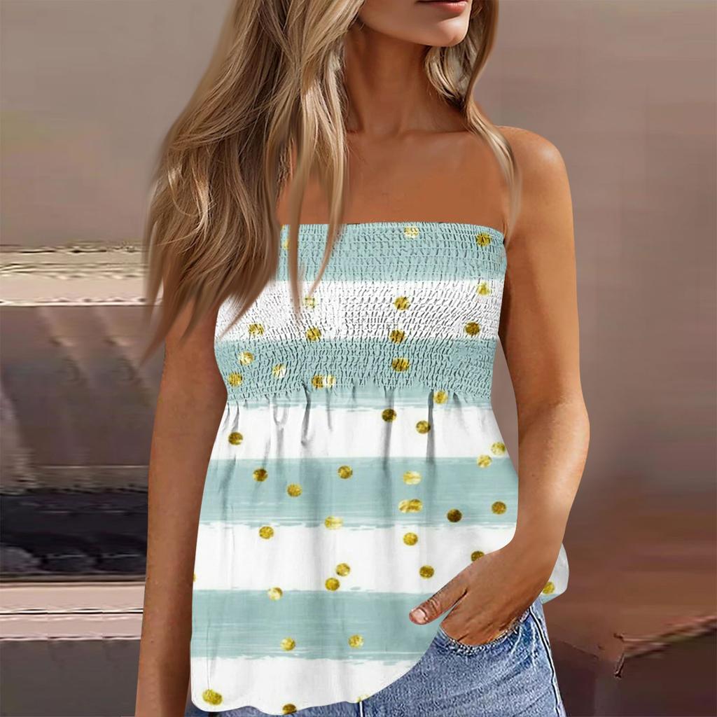 Топы-трубы для женщин, милая сексуальная футболка без рукавов с открытыми плечами и принтом