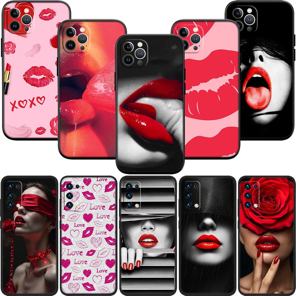 Sexy red lips New High-End Shell Phone Case for iPhone SE X XS XR 16E 11 17 Pro Max 8 7 6 6s Plus