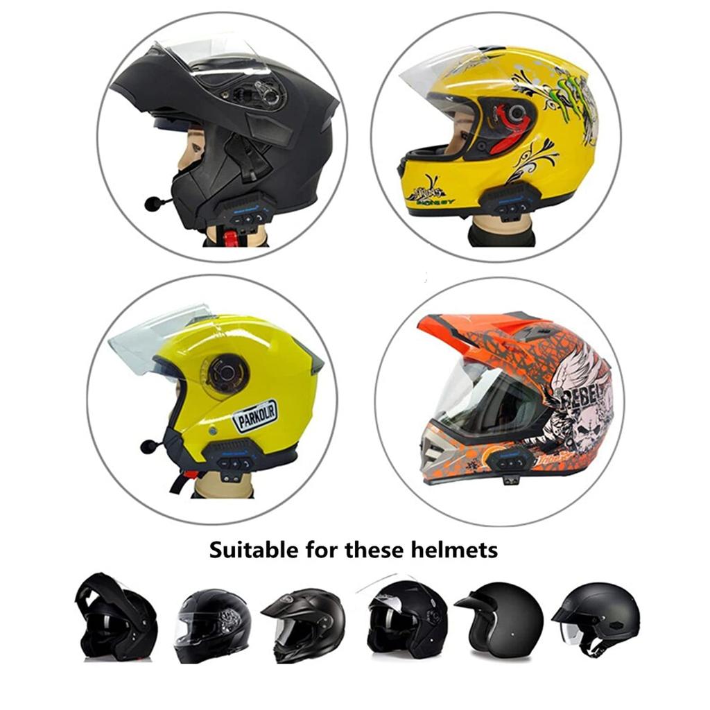 2023 мотоциклетная гарнитура для шлема BT 5,0, беспроводной комплект громкой связи, стереофонический водонепроницаемый динамик для музыкального плеера с защитой от помех