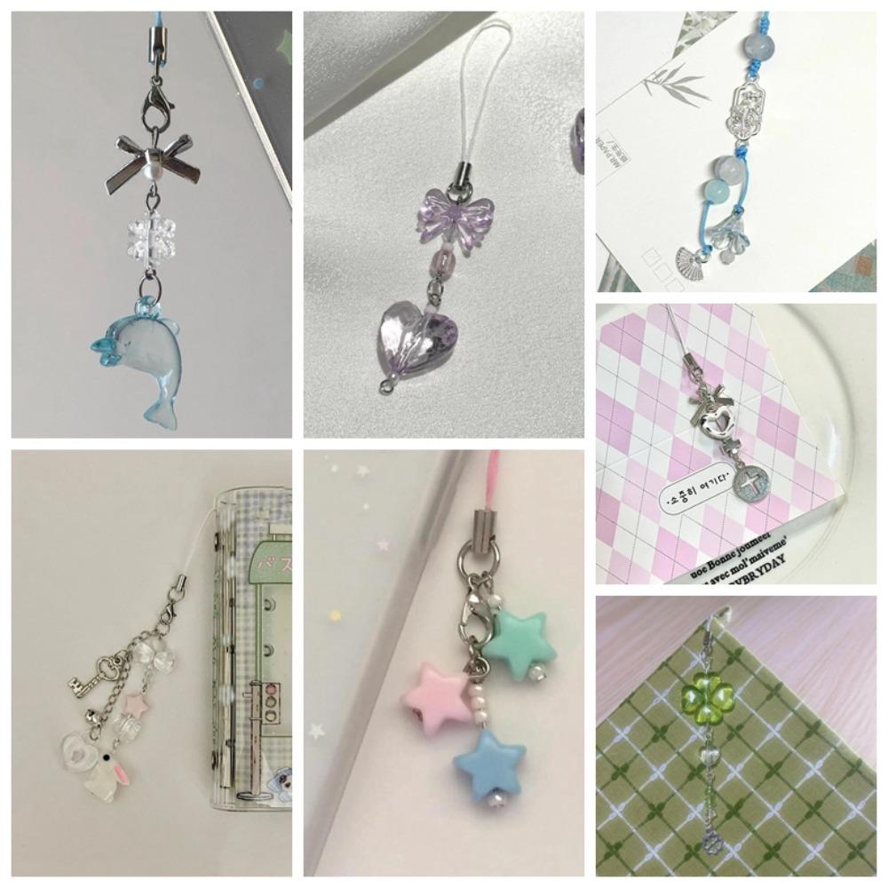 Rabbit Mobile Phone Lanyard Anti-loss Cell Phone Strap Phone Rope Bead Phone Chain Telephone Decor
