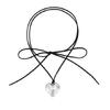 Women Necklace Big Heart Pendant Choker Necklaces Chunky-Heart Collar Chain Tie-up Jewelry Accessory for Teen Girls MIT