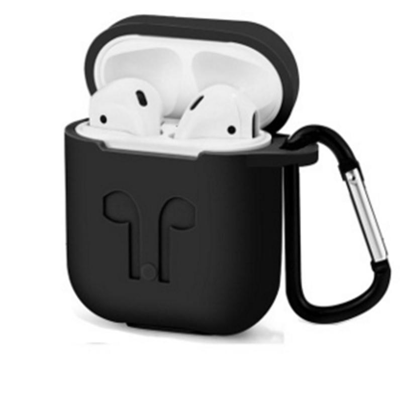 Противоударный чехол-накладка для Apple Airpods с ремешком против потери и совместимостью с зарядкой