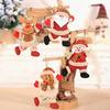 1-10PCS Christmas Tree Hanging Ornaments Fabric Doll Santa Snowman Reindeer Bear Puppet Home Holiday Party Decor Accessories