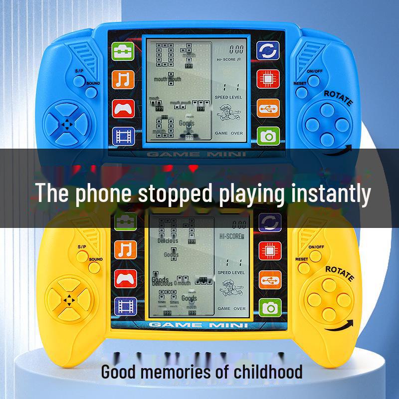 Классическая ностальгическая портативная игровая консоль Tetris с большим экраном - творческая обучающая игрушка для детей