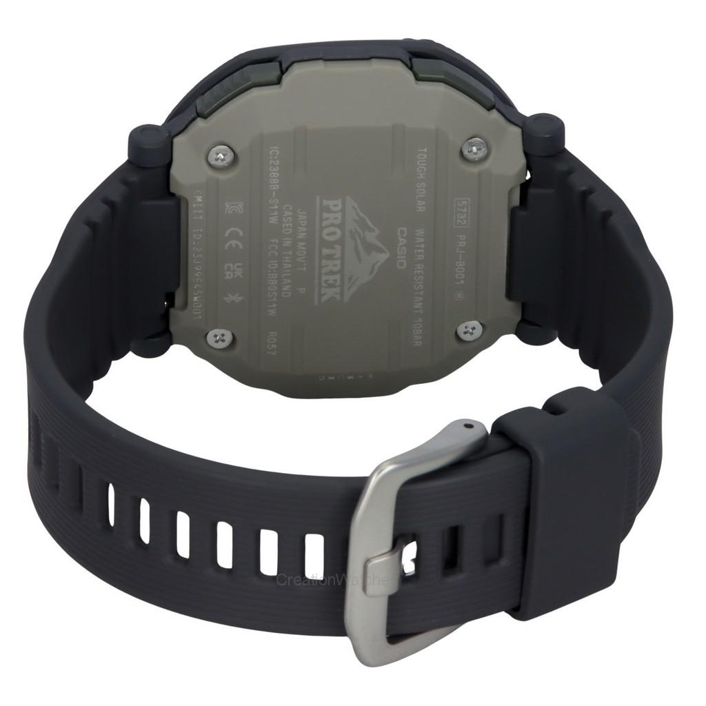 Casio Pro Trek аналоговые цифровые смартфоны Link Resin зеленый циферблат Tough Solar PRJ-B001-1 100M мужские часы