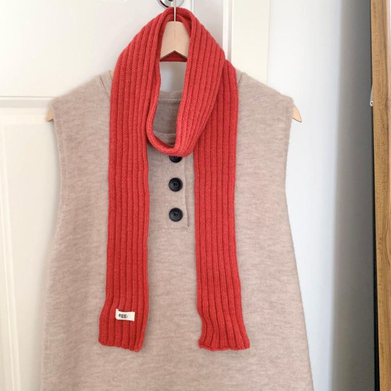 Scarf Atmosphere New Fashion Long Thin Baguette Dopamine Color Knitted Wool Scarf Scarf