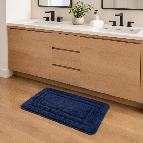 Microfiber Carpet, with Non-Slip Rubber Sole, Quick Water Absorption Machine Washable Rug, for Bathroom Living Room
