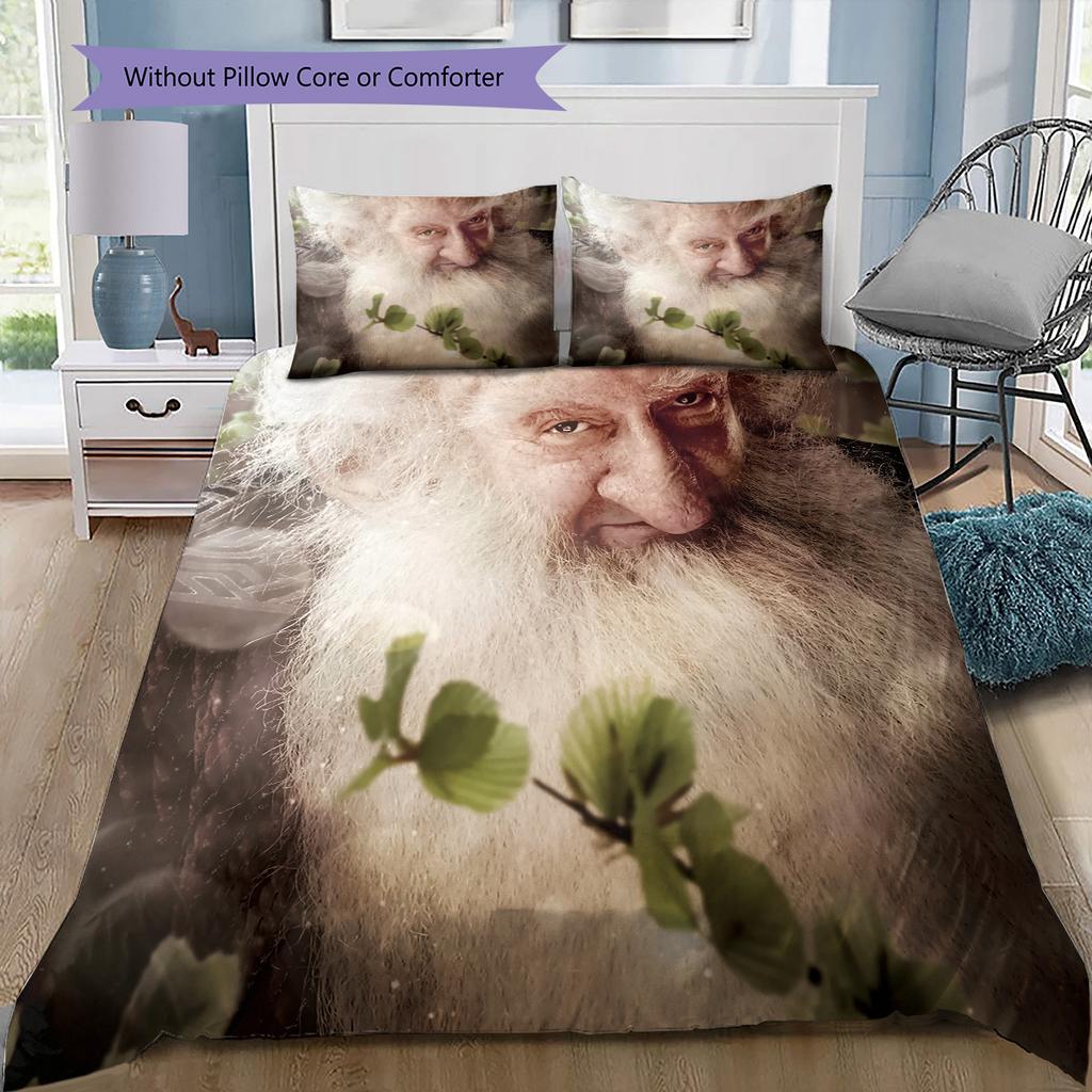 Gandalf Bedding Set, 1 Duvet Cover & 2 Pillowcases, Suitable for Home, Ideal Gift for Lord of the Rings Fans