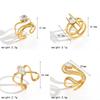 Minimalist Stainless Steel Zirconia Ring For Women With Irregular Shape And Elegant Look