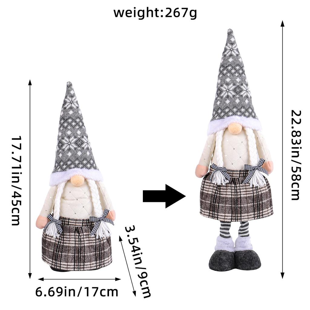 A Variety of Christmas Standing Telescopic Doll Hotel Window Christmas Snowman Elk Doll Decorative Ornaments