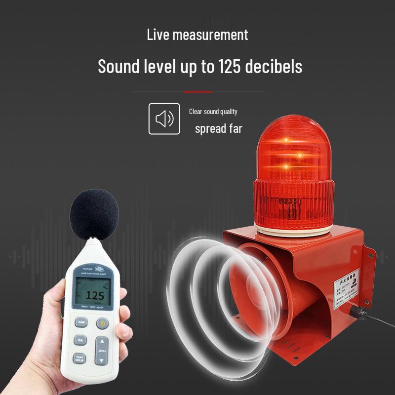 High Power Industrial Sound & Light Alarm with Wireless Remote Control for Forklift (220V/24V/12V/380V)