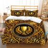 3D комплект постельного белья, золотой трофей, модное покрывало для кровати для детей, подростков, королевский размер, покрывала, домашний декор для спальни, пододеяльники