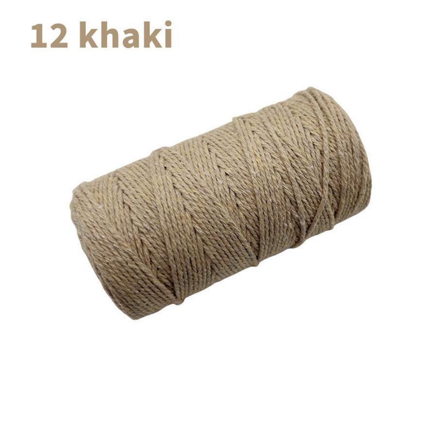 100 м/рулон 2 мм цветной хлопковый шнур макраме рождественский ручной работы плетеный канат гобелен ремесла свадебная лента DIY шнур домашний декор
