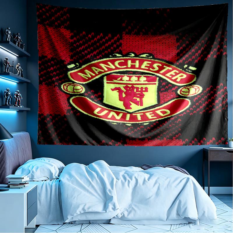 Football United F.C Print Tapestry, Lightweight Wall Hanging, for Bedroom, Dorm, Living Room, Home Art Decor - Birthday Christmas Gift for Friends