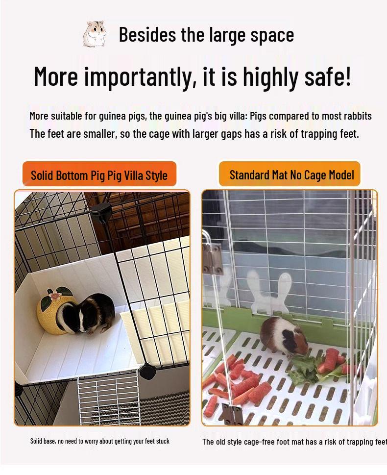 Вольер и домашняя вилла для морской свинки - Очень большая клетка с местом для хранения