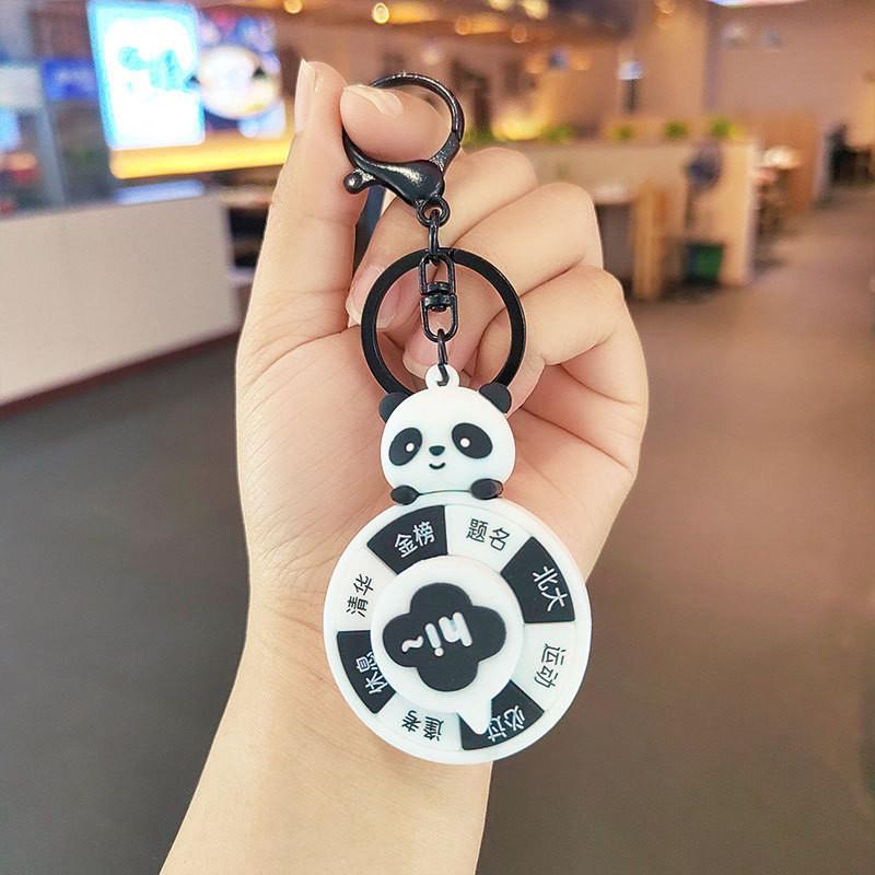 Adorable Silicone Cartoon Keychain With Rotating Charm Cute Gifts For All Occasions