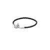 925 Silver Black Star Charm Bracelet Handmade Jewelry Gift for Women Heart Beads Pendant Fit