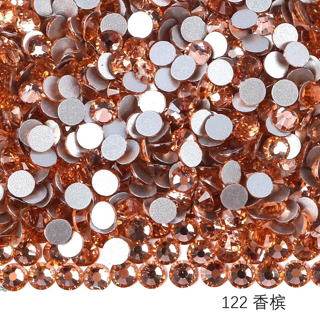 Круглый стеклянный страз DIY маникюр бриллиантовая ювелирка, наклейка-дрель для аксессуаров чехла мобильного телефона, хрустальное стекло плоское дно имитация бриллианта