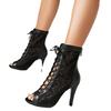Women High Quality Thin High Heels Comfort Lace-up Boot Stilettos Jazz Dance Female Shoes Street Sexy Booties