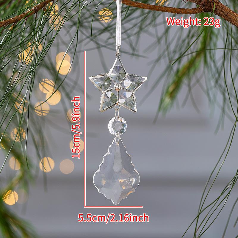 Прозрачные подвесные украшения в виде снежинок для рождественской елки, акриловая подвеска, рождественское украшение для дома, подарки на Рождество, 2025 год