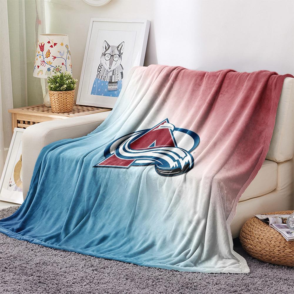 Colorado Avalanche Flannel Blanket, High quality Comfortable for All Seasons, Home Decor, Warmth and Comfort
