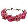 Wedding Bridal Hair Wreath Lightweight Flower Maternity Headband Multifunctional Rose Leaves Hair Wreath Party Hair Accessories