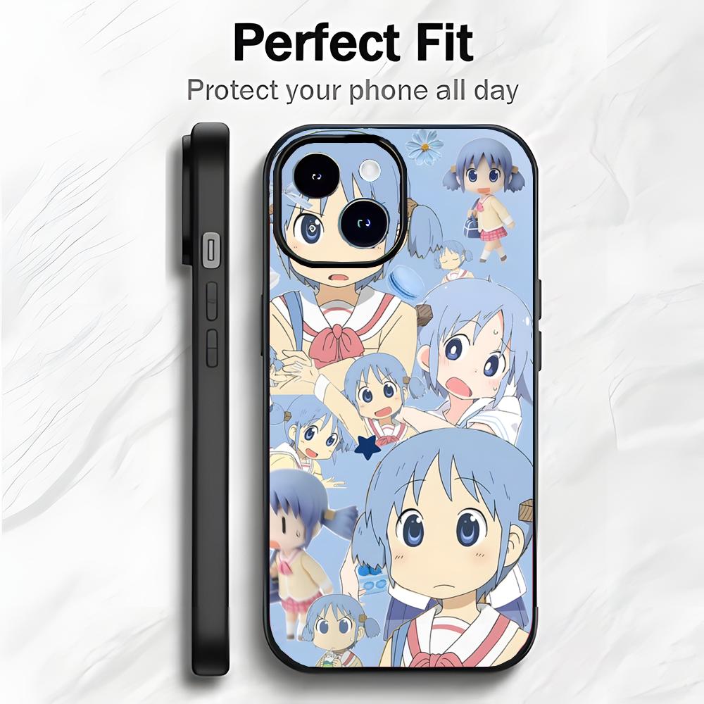Милый забавный Slice Аниме N-Nichijou Чехол для телефона Чехол для телефона Мягкая упаковка Легкий Для iPhone17 16 15 14 13ProMax