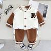 Children's Baseball Suit Set for Boys and Girls Spring and Autumn Clothing Sports and Leisure Two-piece Set