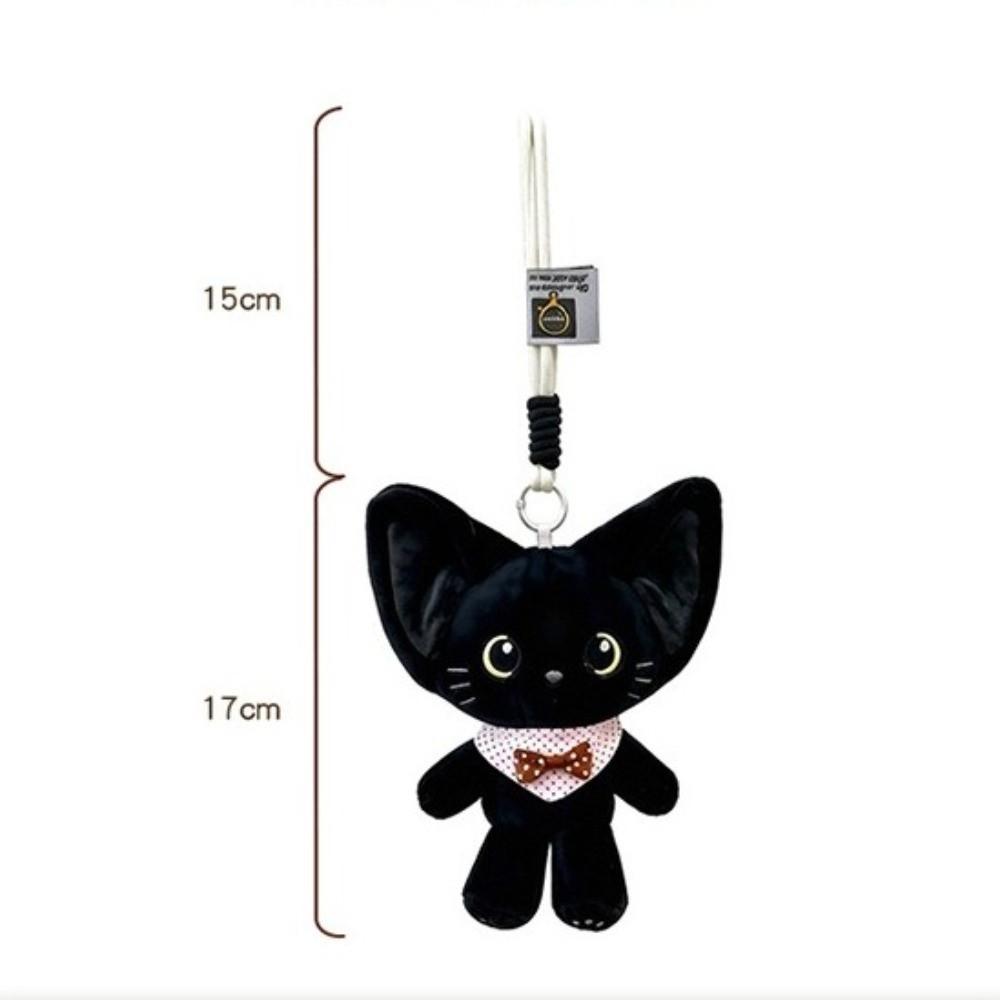 Big Ears Cat Keychain Soft Bag Charm Kawaii Kitten Stuffed Doll Christmas Party Gifts