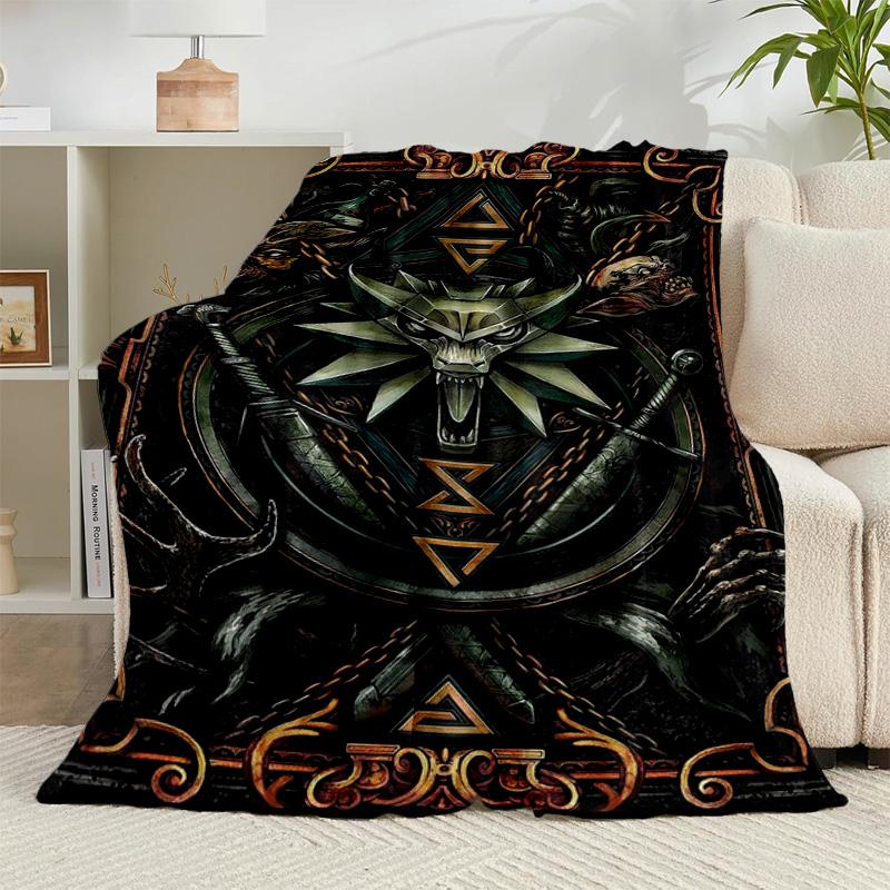 1PC wizard dragon Flannel Blanket Gift, Suitable for Both Men And Women, Soft Ideal for Beds And Sofa, Birthday Or Christmas Gift
