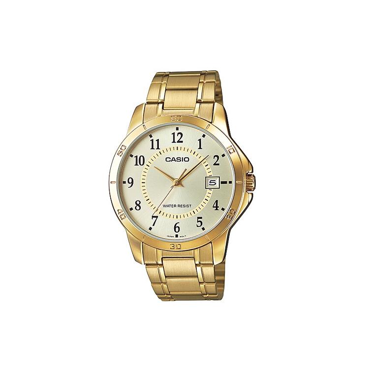 Casio Мужские часы Стандартной серии Золотые MTP-V004G-9B MTP-V004G-9B