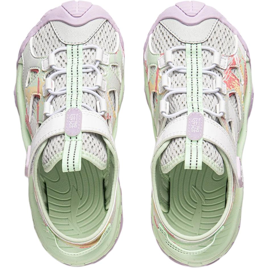 Li Ning Детские уличные модные удобные нескользящие износостойкие сандалии с низким верхом Детские сандалии YKEV030-2