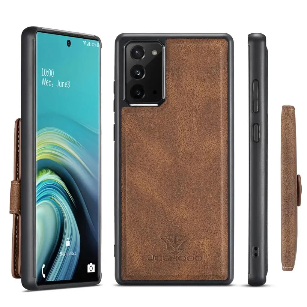 Магнитный чехол для Samsung Galaxy Note 20 Ultra Note 8 9 10+ Samsung S20+ Ultra FE S21 Ultra Кожаный кошелек с отделениями для карт