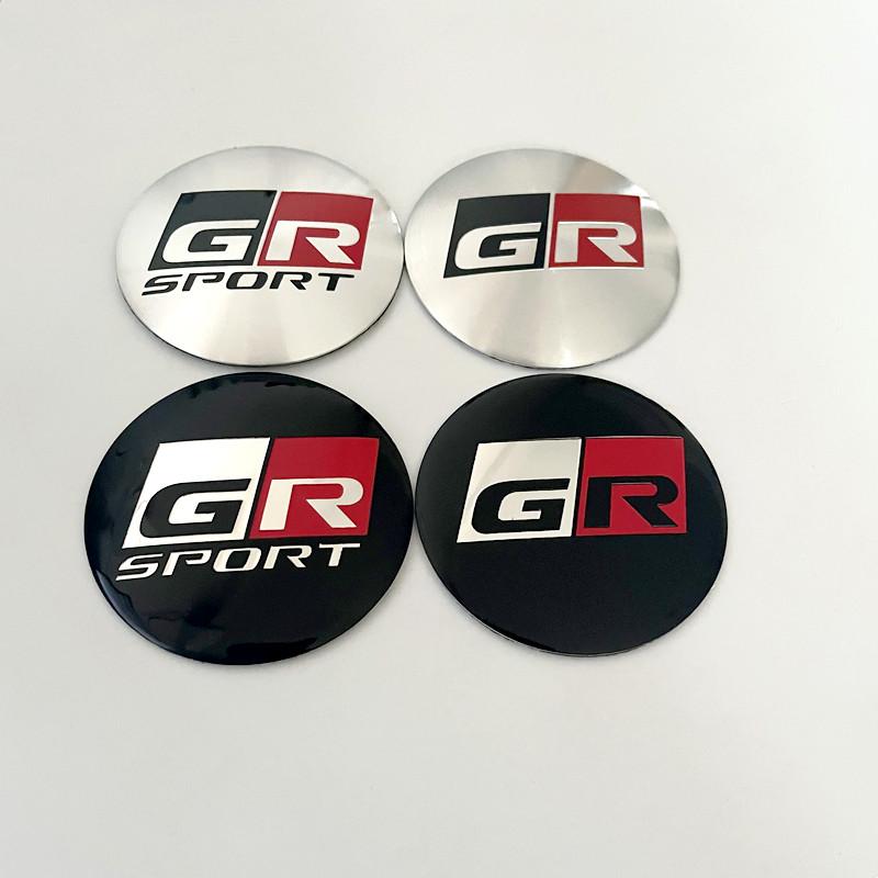4 шт. 56 мм Наклейки на центральные колпачки дисков с логотипом GR Sport для колес автомобиля, наклейка на диск для Toyota Corolla 86 Supra CHR Yaris Camry Prius Rav4 Авто