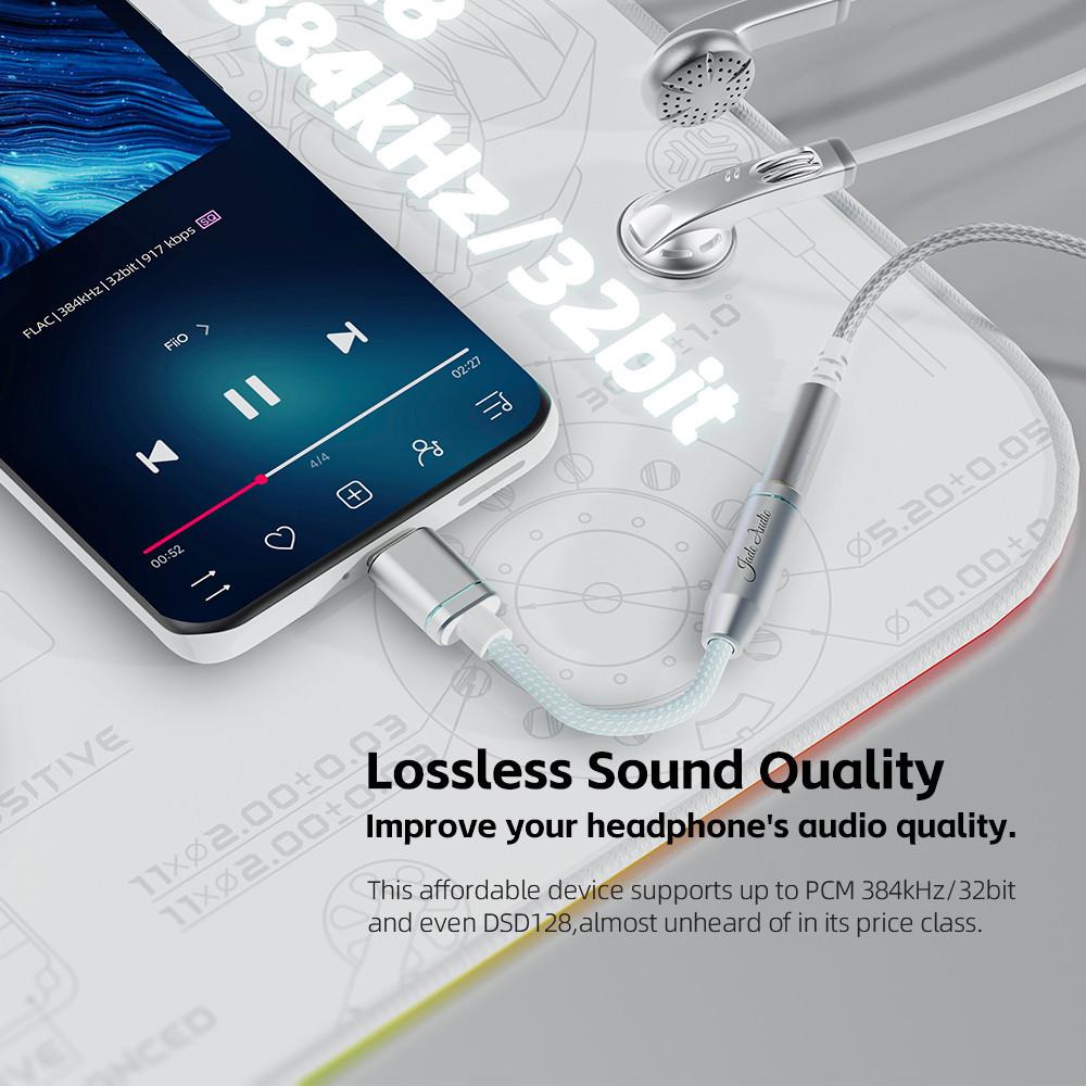 FiiO JA11 USB Type C to 3.5mm Earphone/Headphone Adapter USB C Cable USB-C to 3.5mm Audio Aux Cable