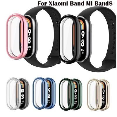 Полный защитный чехол для смарт-часов Xiaomi Mi Band 8, защитная пленка для экрана для MiBand 8, сменные аксессуары, рамка, чехол из ТПУ