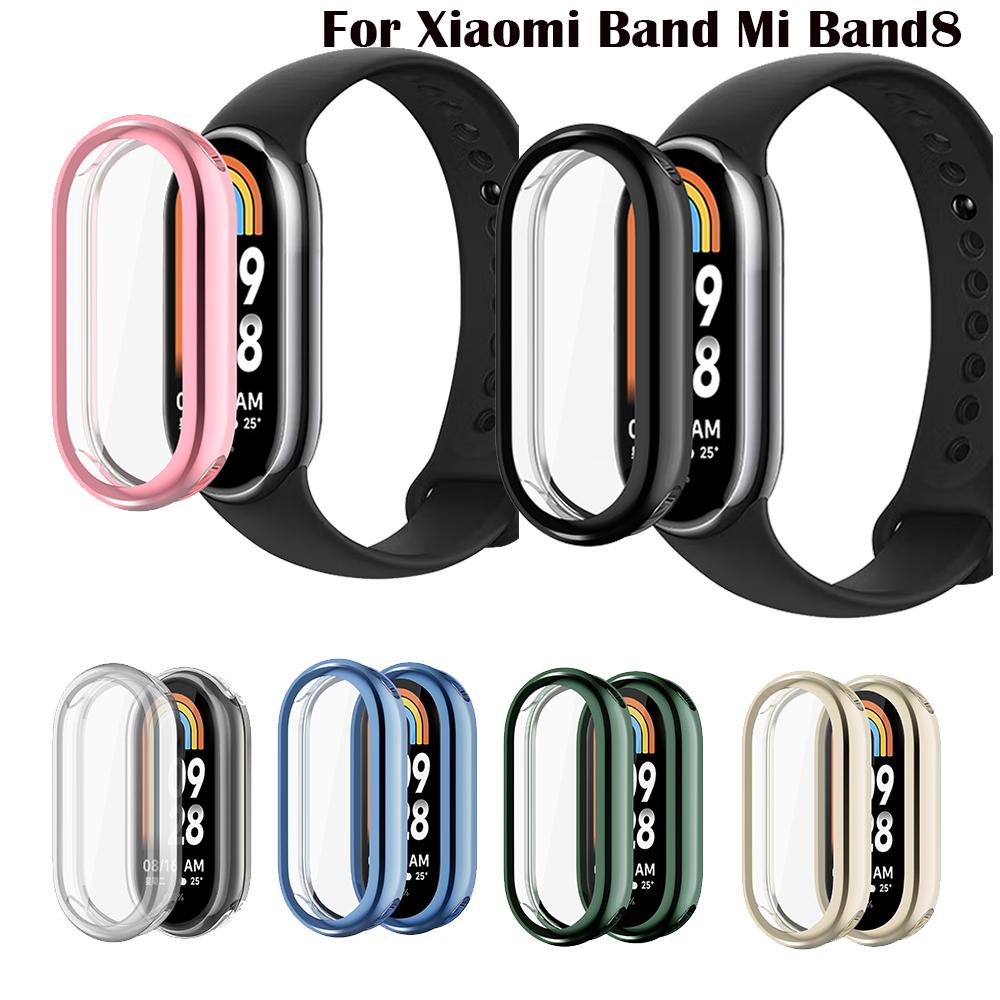Полный защитный чехол для смарт-часов Xiaomi Mi Band 8, защитная пленка для экрана для MiBand 8, сменные аксессуары, рамка, чехол из ТПУ