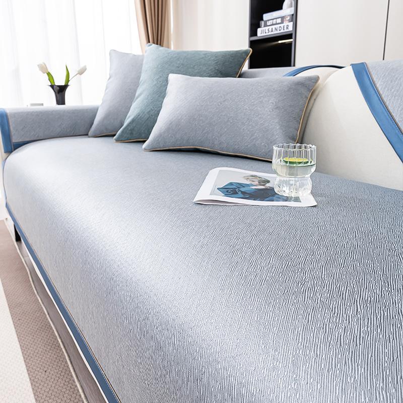 Чехол для дивана Ice Silk, летняя прохлада, подушка, коврик, скандинавские цветы, нескользящий коврик для дивана, полотенце, домашние животные, чехлы для дивана для гостиной